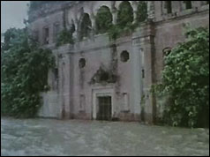Flooded building