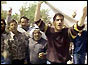 Villagers protest after the shootings