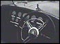 View of steering wheel and dashboard 
