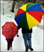 Walking in the snow