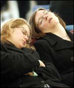 Passengers asleep