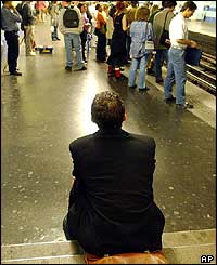 Commuters in Paris