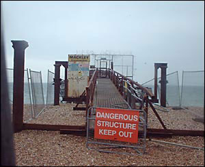 The closed West Pier