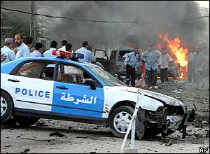 Basra blast scene