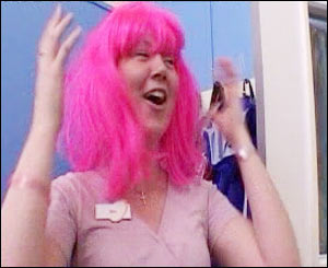 Melanie in wig