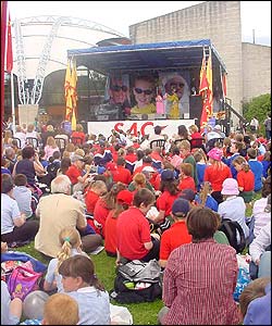 Audience and stage