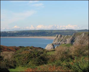 Louise Calder, from Hertfordshire was keen to publish this shot of Three Cliffs to Oxwich on Gower for her friend  Pat Jones from Aberystwyth