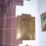This photograph was taken in St Nicholas Church Tower, Whitehaven, Cumbria.  On the wall is the Memorial Plaque for those parishioners who were casualties of World War Two.  Below the Plaque is the Dunkirk Memorial Casket. It was presented by the 1940 Dunkirk Veterans Association.