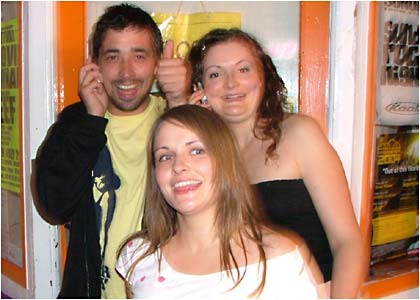 Jo, Colin and Edith out on the town