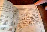 Detail from a soldier's service book from the Boer War