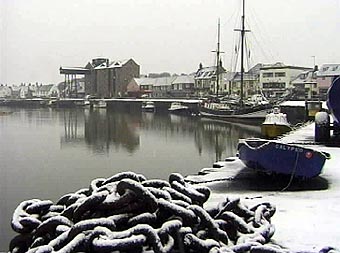 wells in the snow. 