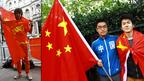 伦敦华人日本使馆外保钓示威