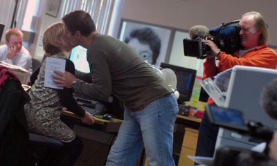 Iolo greets Lowri