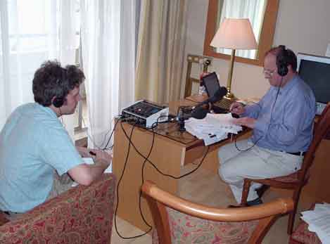 Broadcasting on the road producer Alexis Condon and presenter James Naughtie