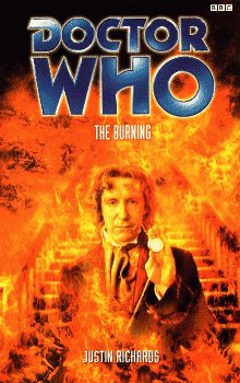 enlarged book cover of burning