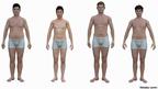 Comparación de cuatro hombres promedio de Nickolay Lamm