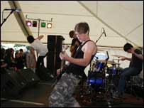 band playing