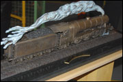 Bronze scultpure of the legendary Flying Scotsman.
