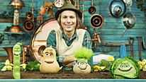Mr Bloom (Ben Faulks) helps young children learn about the joys of vegetable gardening