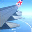 Máy bay của Virgin Atlantic bay qua hồ Michigan tới Chicago
