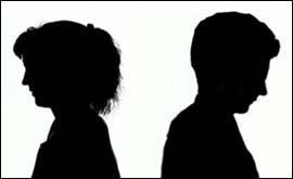 Couple in silhouette