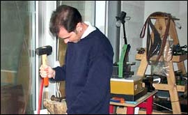Brett Payne at work in his studio