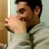 Chris having some cocoa before beddy byes