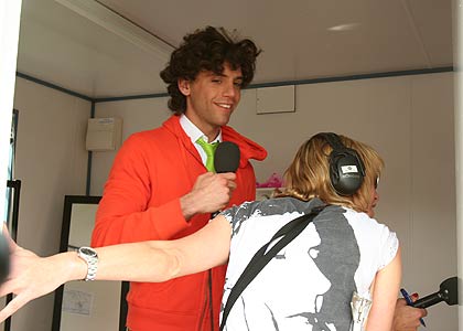 Backstage on Sunday
