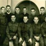 WHERE ARE THEY NOW? The Band of Brothers. No 2 Section, 72 Field Company, Royal Engineers. Back L to R:  Maurice (Surname?), Jim Goody, Fred Riddle, Joe Tag,  Titch Jones, Cpl Bert Stocks, Roy Young, Harry Jones. Front  L to R: Jim McConnel, Jimmy Love, Stan Fisher, Micky Mathews,