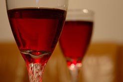 A glass of wine