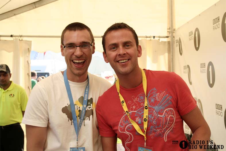 Scott Mills in the signing tent