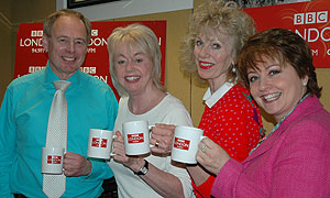 Anne and Nick with Wincey Willis and Lizzie Webb