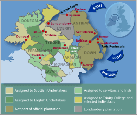 Settlement map of Ulster