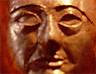 The gold face mask found by French archaeologist Mariette in 1852 in the Serapeum, inside a coffin containing remains Mariette believed to be Khamwese, but were probably those of the 14th Apis Bull who is named on other equipment from the burial