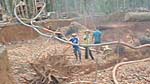 Bruce films the mine