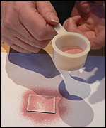 Enamel is applied