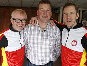 Chris Evans, Jonny Saunders and Sir Matthew Pinsent - Olympic rower