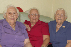 Britain's oldest identical triplets