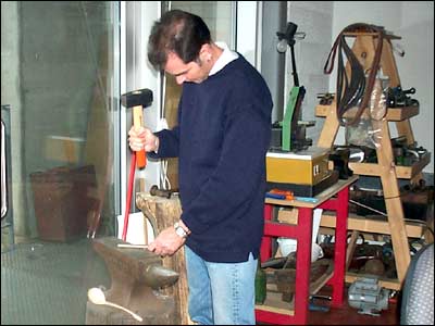 Brett at work in his studio