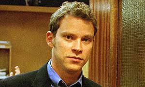 Robert Webb plays Robin in The Smoking Room