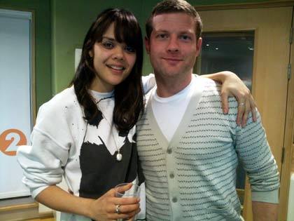 The fantastic Natasha Kahn a.k.a. Bat For Lashes gives Dermot a squeeze.