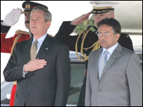 جارج بُش اور پرویز مشرف