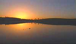 Lough at sunset