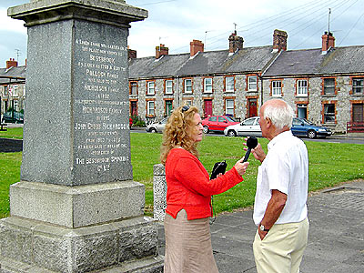 The historical monument in  College Square, Bessbrook 