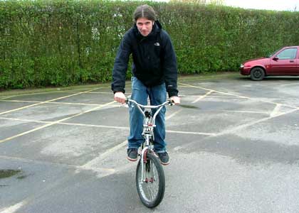 Rob gets on his bike