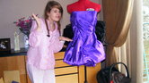 Purple dress...