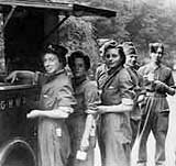 Image of Auxiliary Territorials Services (ATS) on training during World War Two