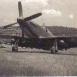 P51 Mustang of 260 Squadron at a  landing field in Italy.