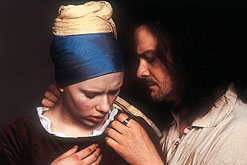 Scarlett Johansson as Griet and Colin Firth as Vermeer