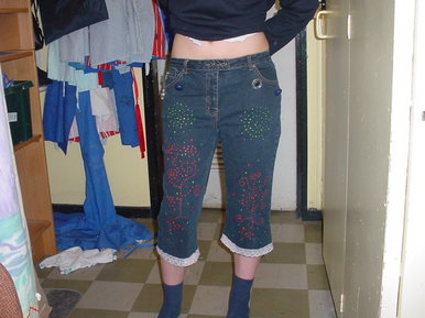 Pedal pusher jeans